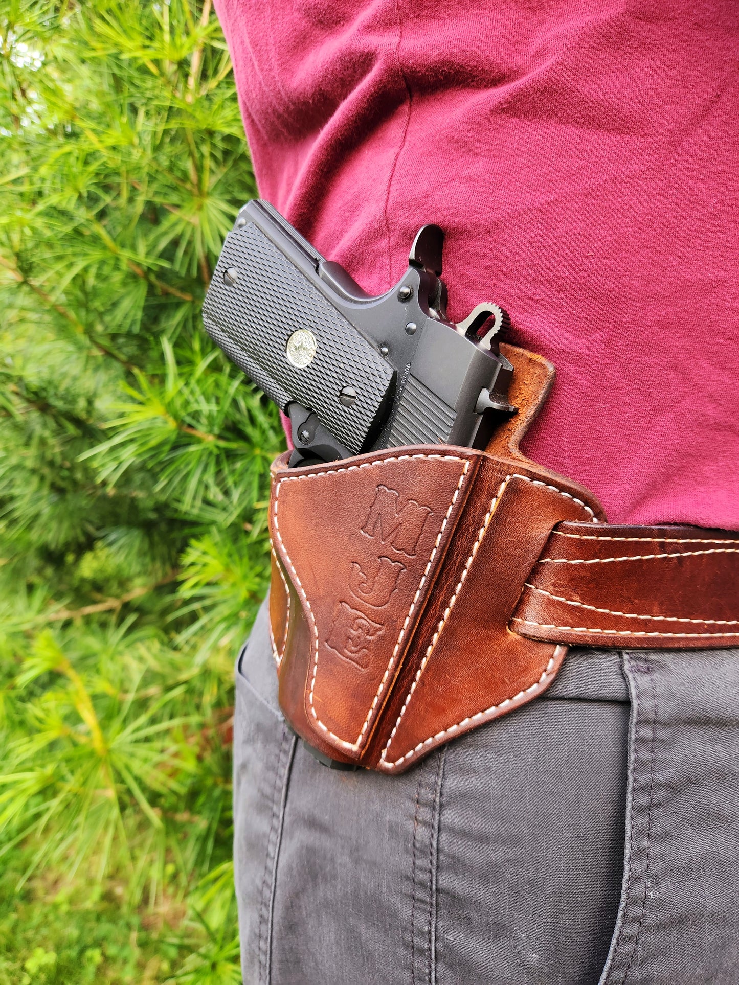 Leather Gun Holster: Colt MK4