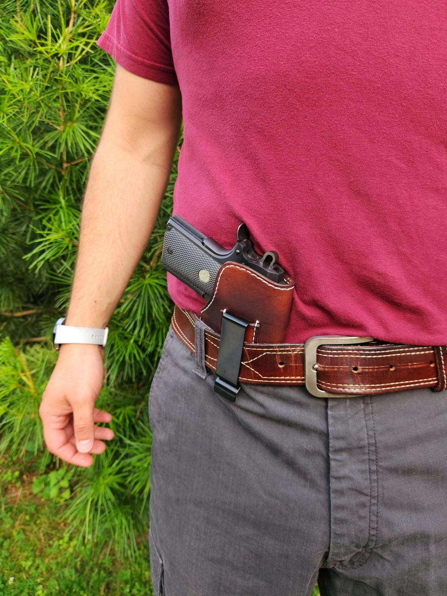 Leather "In-The-Waistband" Gun Holster