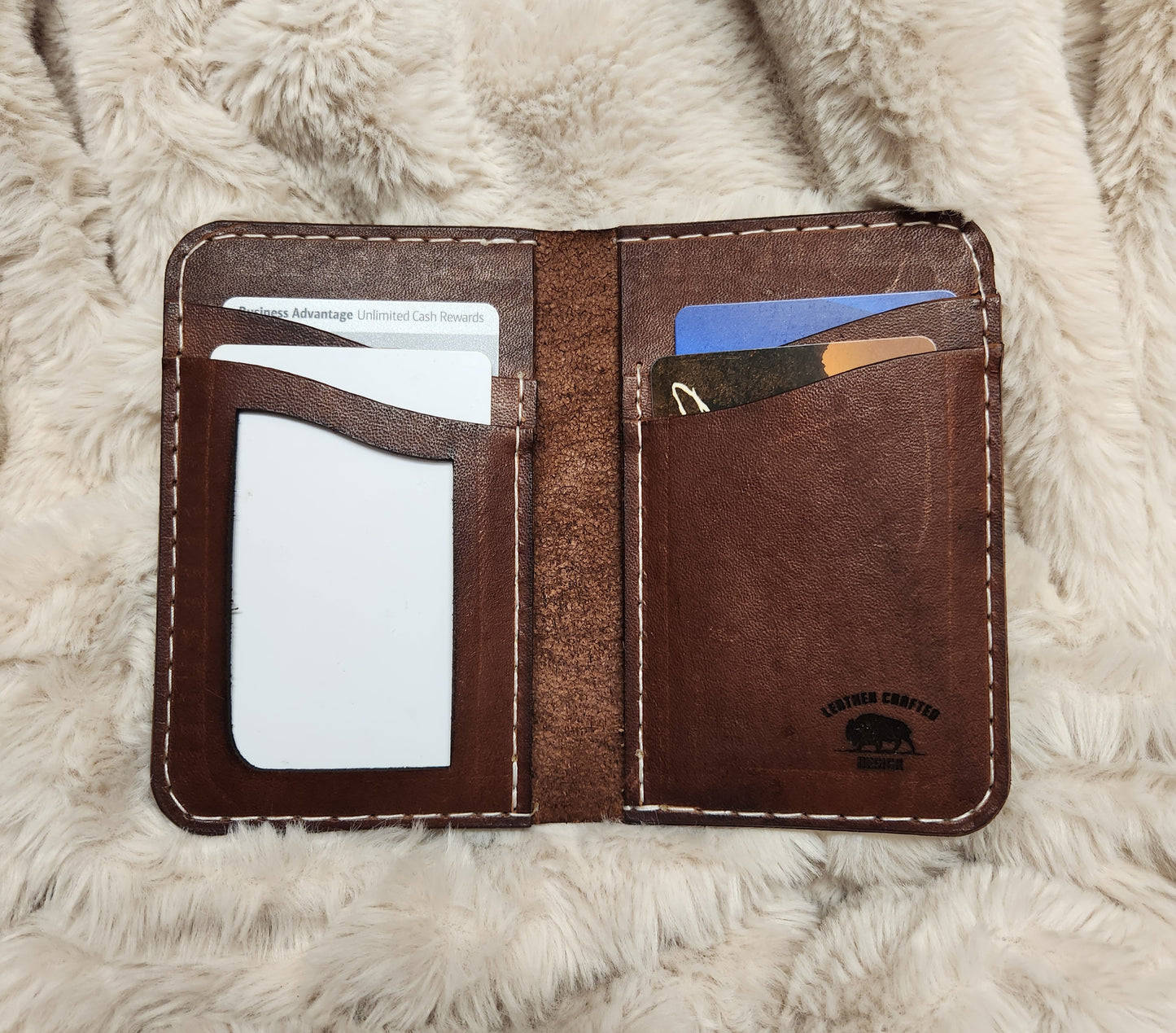 Leather Vertical Bifold Wallet