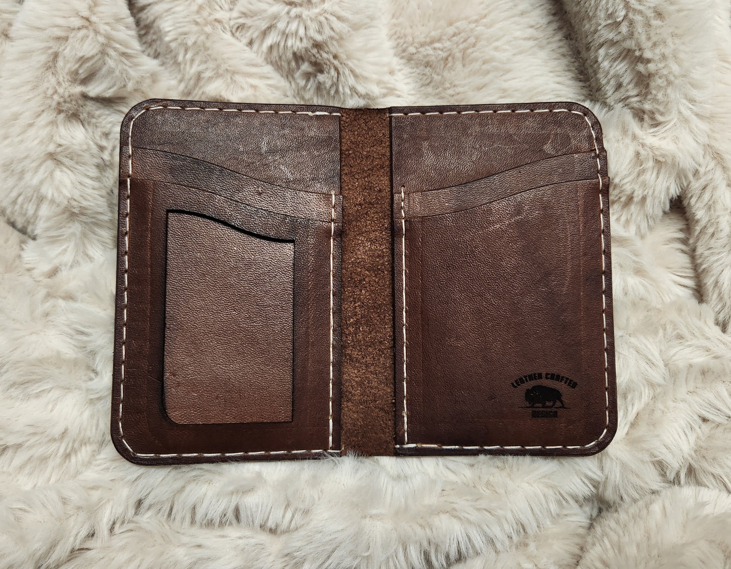 Leather Vertical Bifold Wallet