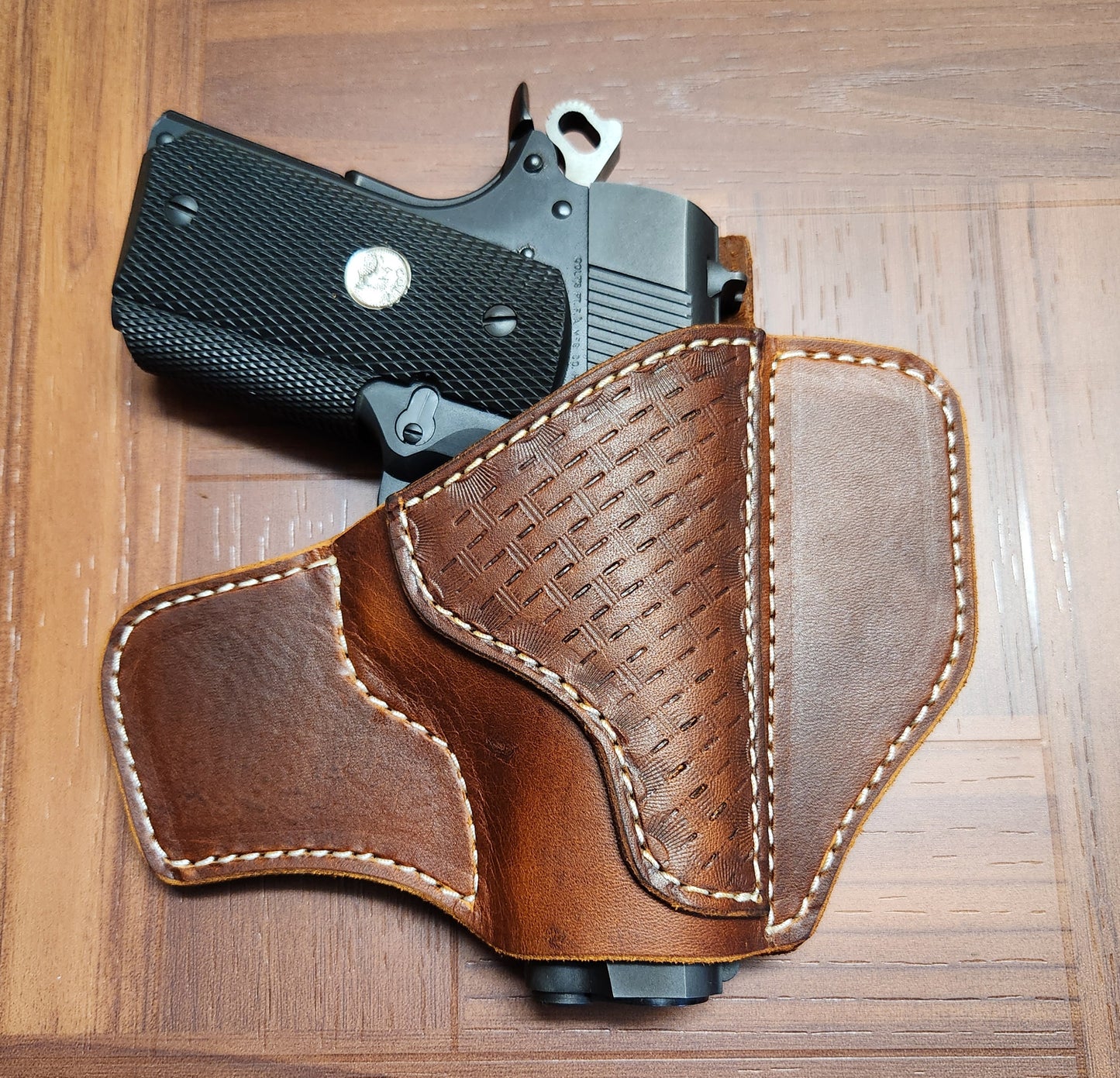 Leather Gun Holster: Colt MK4